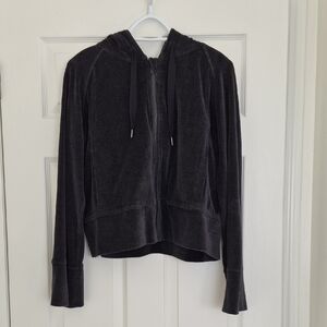 Lululemon Morning Restore Hoodie Heathered Black in M/L